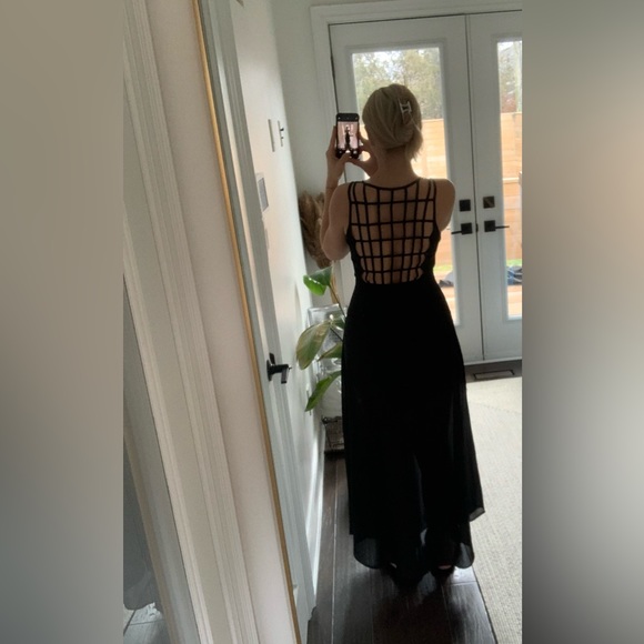Sheer Black Maxi Dress - Picture 3 of 4